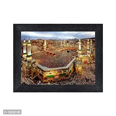 PnF Muslim Momden Islamic Religious Wood Photo Frames with Acrylic Sheet (Glass) for Worship/Pooja(photoframe,Multicolour,8x6inch)-6173