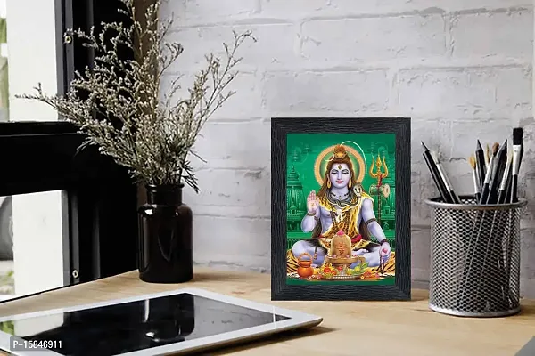 pnf Shankar Bhole Nath Religious Wood Photo Frames with Acrylic Sheet (Glass) for Worship/Pooja(photoframe,Multicolour,6x8inch)-20622-photoframe-5x7.jpg-thumb2