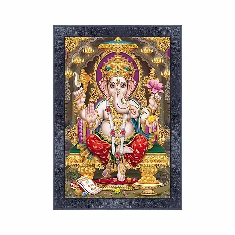 Eye catching pnf Ganesh Wall Painting Synthetic frame