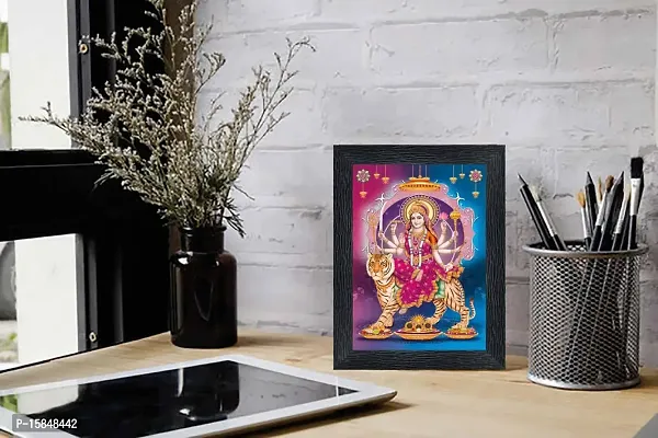 pnf Durga Maa Religious Wood Photo Frames with Acrylic Sheet (Glass) for Worship/Pooja(photoframe,Multicolour,6x8inch)-20765-thumb2