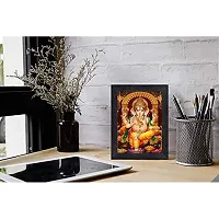 PnF Ganeshji Religious Wood Photo Frames with Acrylic Sheet (Glass) for Worship/Pooja(photoframe,Multicolour,8x6inch)-20099-thumb1