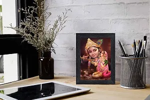 pnf Radha kishna Religious Wood Photo Frames with Acrylic Sheet (Glass) for Worship/Pooja(photoframe,Multicolour,6x8inch)-20019-thumb1