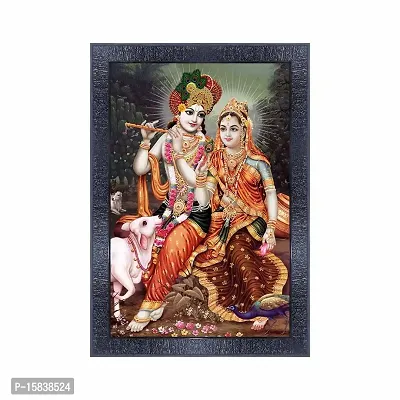 pnf Radha Krishna Wall Painting Synthetic frame-20032(10 * 14inch,Multicolour,Synthetic)