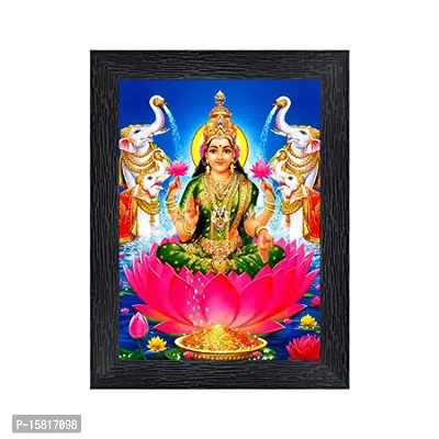 Generic PnF Diwali Puja (laxmiji, Ganeshji,Saraswatiji) Religious Wood Photo Frames with Acrylic Sheet (Glass) for Worship/Pooja(photoframe,Multicolour,8x6inch) 22401, Medium