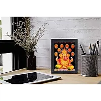 PnF Ganeshji Religious Wood Photo Frames with Acrylic Sheet (Glass) for Worship/Pooja(photoframe,Multicolour,8x6inch)-22379-thumb1