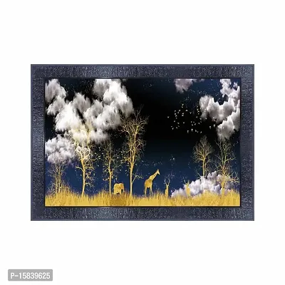 pnf Landscape hand painting scenery art Wood Frames with Acrylic Sheet (Glass) 27269-(10 * 14inch,Multicolour,Synthetic)