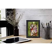 Bhole Nath parivar (Maa Parvati, Ganesh, Kartikey and Shiv Shankar) Religious Wood Photo Frames(photoframe,Multicolour,8x6inch)-20551-thumb1