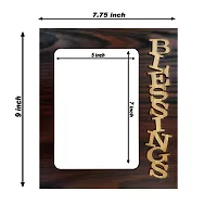 PnF Blessings Hand Crafted Wooden Table with Photo of Lord Jesus 22523-thumb2