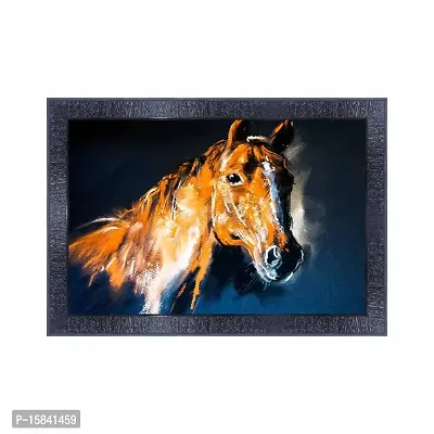 pnf Vastu Horse Frames Wood Photo Frames with Acrylic Sheet (Glass) 13332-(10 * 14inch,Multicolour,Synthetic)