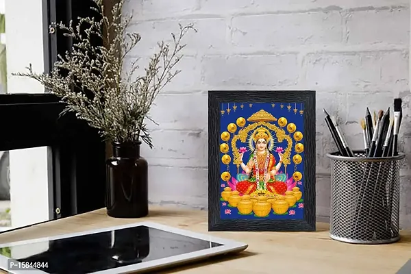 pnf Diwali Puja (laxmiji, Ganeshji,Saraswatiji) Religious Wood Photo Frames with Acrylic Sheet (Glass) for Worship/Pooja(photoframe,Multicolour,6x8inch) 22369-thumb2