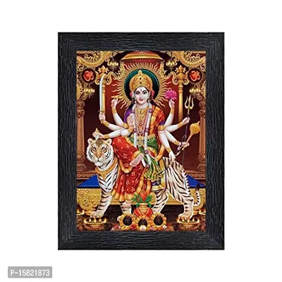 Generic PnF Durga Maa Religious Wood Photo Frames with Acrylic Sheet (Glass) for Worship/Pooja(photoframe,Multicolour,8x6inch)-4854, Medium (PNF-4854-photoframe-5x7)