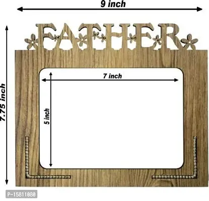 Xpression Decor Father Table Top Photo Frames Perfect for Office Table Decorations(5x7inch,brown,wood)-thumb3