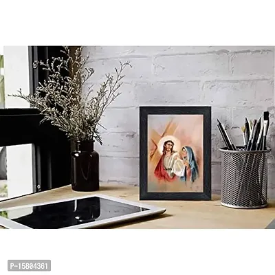 PnF Lord Jesus Religious Wood Photo Frames with Acrylic Sheet (Glass) for Worship/Pooja(photoframe,Multicolour,8x6inch)-9045-thumb2