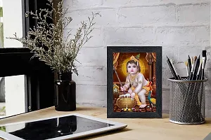 pnf Bal Krishna (Baby) Religious Wood Photo Frames with Acrylic Sheet (Glass) for Worship/Pooja(photoframe,Multicolour,6x8inch)-20848--thumb1