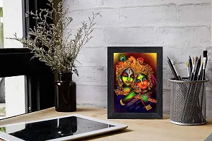 pnf Radha kishna Religious Wood Photo Frames with Acrylic Sheet (Glass) for Worship/Pooja(photoframe,Multicolour,6x8inch)-22374-thumb1