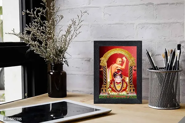 pnf Shri Gajanan Maharaj Religious Wood Photo Frames with Acrylic Sheet (Glass) for Worship/Pooja(photoframe,Multicolour,6x8inch)-20492-thumb2