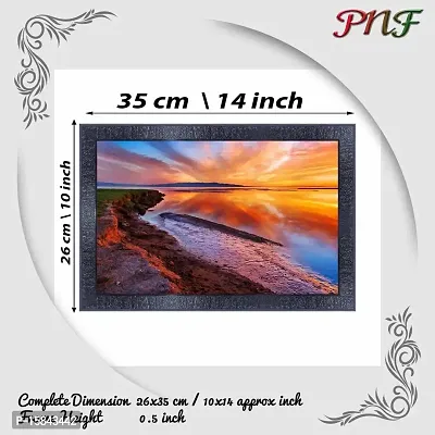 pnf Natural Sunrise Landscape scenery Wood Frames with Acrylic Sheet (Glass) 8527-(10 * 14inch,Multicolour,Synthetic)-thumb2