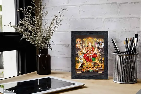 pnf Durga Maa Religious Wood Photo Frames with Acrylic Sheet (Glass) for Worship/Pooja(photoframe,Multicolour,6x8inch)-20149-thumb2