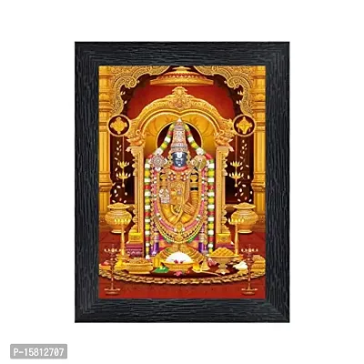 Tirupati Balaji - Lord Venkateswara Religious Wood Photo Frames(photoframe,Multicolour,8x6inch)-20718