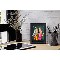 PnF Radha kishna Religious Wood Photo Frames with Acrylic Sheet (Glass) for Worship/Pooja(photoframe,Multicolour,8x6inch)-22127-thumb1