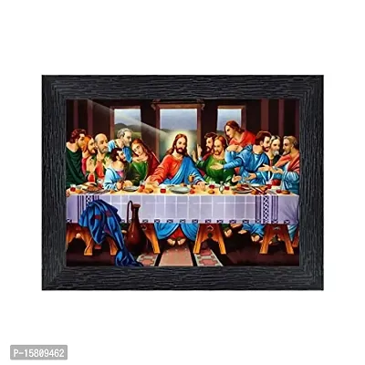 PnF Lord Jesus Religious Wood Photo Frames with Acrylic Sheet (Glass) for Worship/Pooja(photoframe,Multicolour,8x6inch)-4051