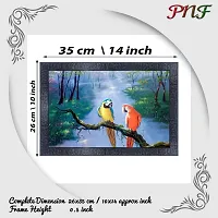 pnf Parrot Wall Painting Synthetic frame with Acrylic Sheet (Glass) 7349-(10 * 14inch,Multicolour,Synthetic)-thumb1