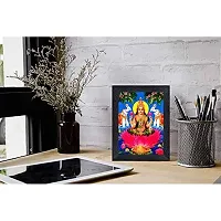 PnF Diwali Puja (laxmiji, Ganeshji,Saraswatiji) Religious Wood Photo Frames with Acrylic Sheet (Glass) for Worship/Pooja(photoframe,Multicolour,8x6inch) 22402, wall mount-thumb1