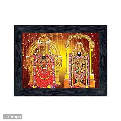 Tirupati Balaji - Lord Venkateswara Religious Wood Photo Frames(photoframe,Multicolour,8x6inch)-22343