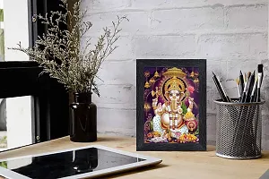 pnf Ganeshji Religious Wood Photo Frames with Acrylic Sheet (Glass) for Worship/Pooja(photoframe,Multicolour,6x8inch)-4877-thumb1