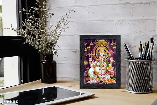 pnf Ganeshji Religious Wood Photo Frames with Acrylic Sheet (Glass) for Worship/Pooja(photoframe,Multicolour,6x8inch)-4877-thumb2