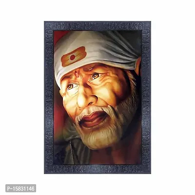pnf Sai Baba Wall Painting Synthetic frame-4673(10 * 14inch,Multicolour,Synthetic)