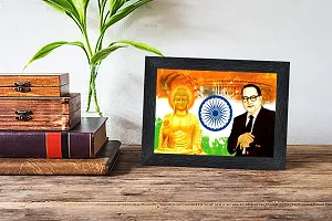 pnf Dr. B. R. Ambedkar ad Buddha Wood Photo Frames with Acrylic Sheet (Glass)(photoframe,Multicolour,6x8inch)-17505-thumb1