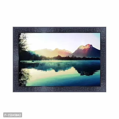 pnf Natural Landscape scenery art Wood Frames with Acrylic Sheet (Glass) 7575-(10 * 14inch,Multicolour,Synthetic)