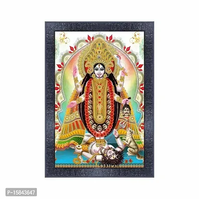 pnf Kali mata ji Religious Wood Photo Frames with Acrylic Sheet (Glass) for Worship/Pooja 20937(10 * 14inch,Multicolour,Synthetic)