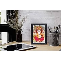 PnF Ganeshji Religious Wood Photo Frames with Acrylic Sheet (Glass) for Worship/Pooja(photoframe,Multicolour,8x6inch)-20363-thumb1