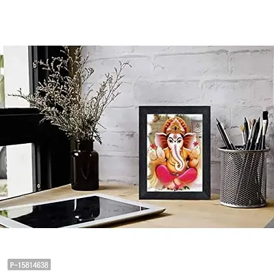 PnF Ganeshji Religious Wood Photo Frames with Acrylic Sheet (Glass) for Worship/Pooja(photoframe,Multicolour,8x6inch)-20363-thumb2