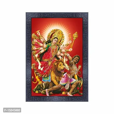 pnf Kali mata ji Religious Wood Photo Frames with Acrylic Sheet (Glass) for Worship/Pooja 20894(10 * 14inch,Multicolour,Synthetic)