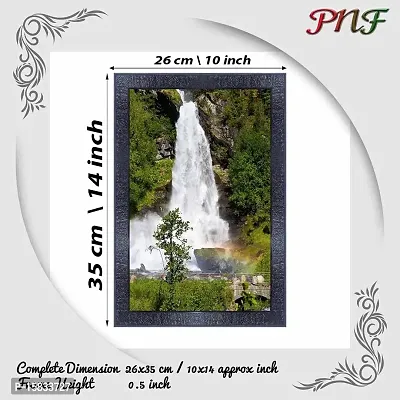 pnf Vastu Waterfall Landscape Scenery Wood Photo Frames with Acrylic Sheet (Glass) (10 * 14inch,Multicolour,Synthetic) 8205-thumb2