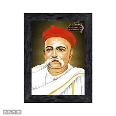 Generic Bal Gangadhar Tilak Wood Photo Frames with Acrylic Sheet (Glass)(photoframe,Multicolour,8x6inch)-19761, Medium (PNF-19761-photoframe-5x7)