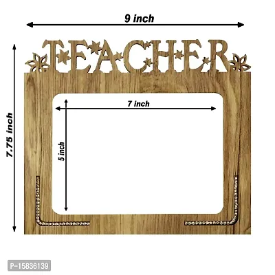 Xpression Decor Teacher Table Top Photo Frames Perfect for Office Table Decorations(5x7inch,brown,wood)-thumb3