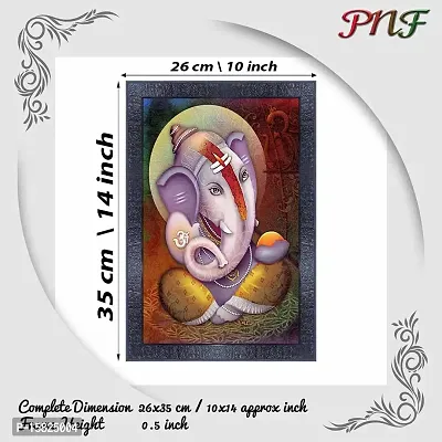 pnf Ganesh Wall Painting Synthetic frame-90122(10 * 14inch,Multicolour,Synthetic)-thumb2