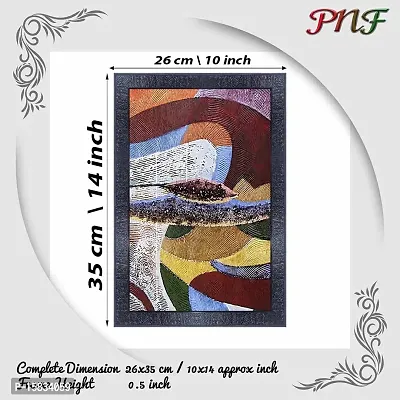 pnf modern abstract art Wood Photo Frames with Acrylic Sheet (Glass) (10 * 14inch,Multicolour,Synthetic) 9807-thumb2