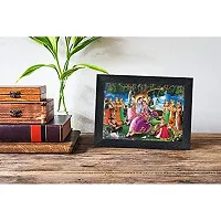 PnF Radha kishna Religious Wood Photo Frames with Acrylic Sheet (Glass) for Worship/Pooja(photoframe,Multicolour,8x6inch)-20356-thumb1
