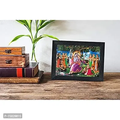 PnF Radha kishna Religious Wood Photo Frames with Acrylic Sheet (Glass) for Worship/Pooja(photoframe,Multicolour,8x6inch)-20356-thumb2