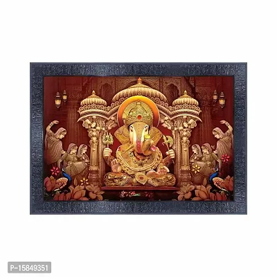 pnf Shreemant Dagdusheth Halwai Ganpati Mandir Religious Wood Photo Frames with Acrylic Sheet (Glass) for Worship/Pooja(10 * 14inch,Multicolour,Synthetic)-20880
