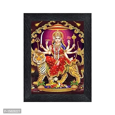 Generic PnF Durga Maa Religious Wood Photo Frames with Acrylic Sheet (Glass) for Worship/Pooja(photoframe,Multicolour,8x6inch)-20148, Medium (PNF-20148-photoframe-5x7)