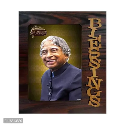 pnf A. P. J. Abdul Kalam Wood Photo Frames with Acrylic Sheet (Glass)(9 * 7.75inch, Multicolor, MDF)-19734