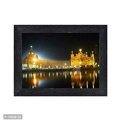 PnF Guru Nanak with dus (10) Guru Religious Wood Photo Frames with Acrylic Sheet (Glass) for Worship/Pooja(photoframe,Multicolour,8x6inch)-13829