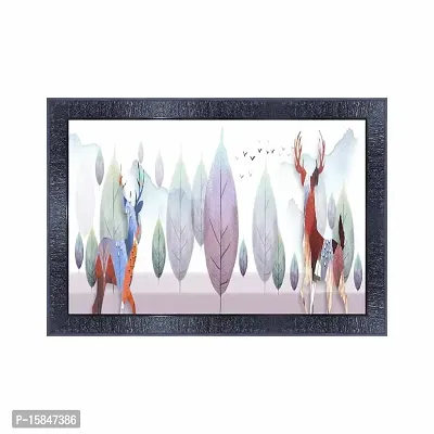 pnf Landscape hand painting scenery art Wood Frames with Acrylic Sheet (Glass) 27494-(10 * 14inch,Multicolour,Synthetic)