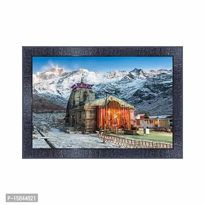 pnf Kedarnath Temple Religious Wood Photo Frames with Acrylic Sheet (Glass) for Worship/Pooja(10 * 14inch,Multicolour,Synthetic)-20789